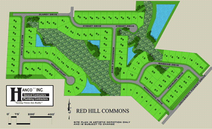 Red Hill Commons Community Map by Hanco Construction
